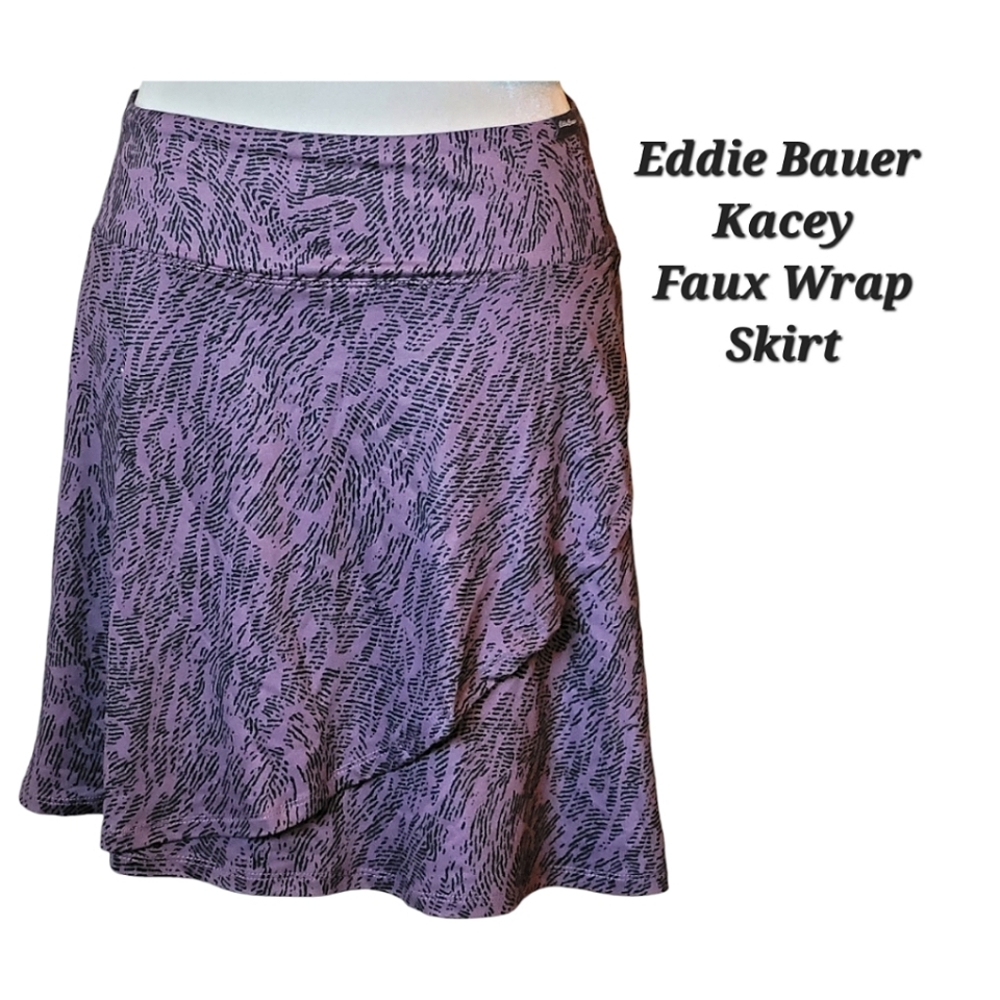 Eddie Bauer Kacey Faux Wrap Athletic Mini Skirt Vibrant Violet Color Size Small